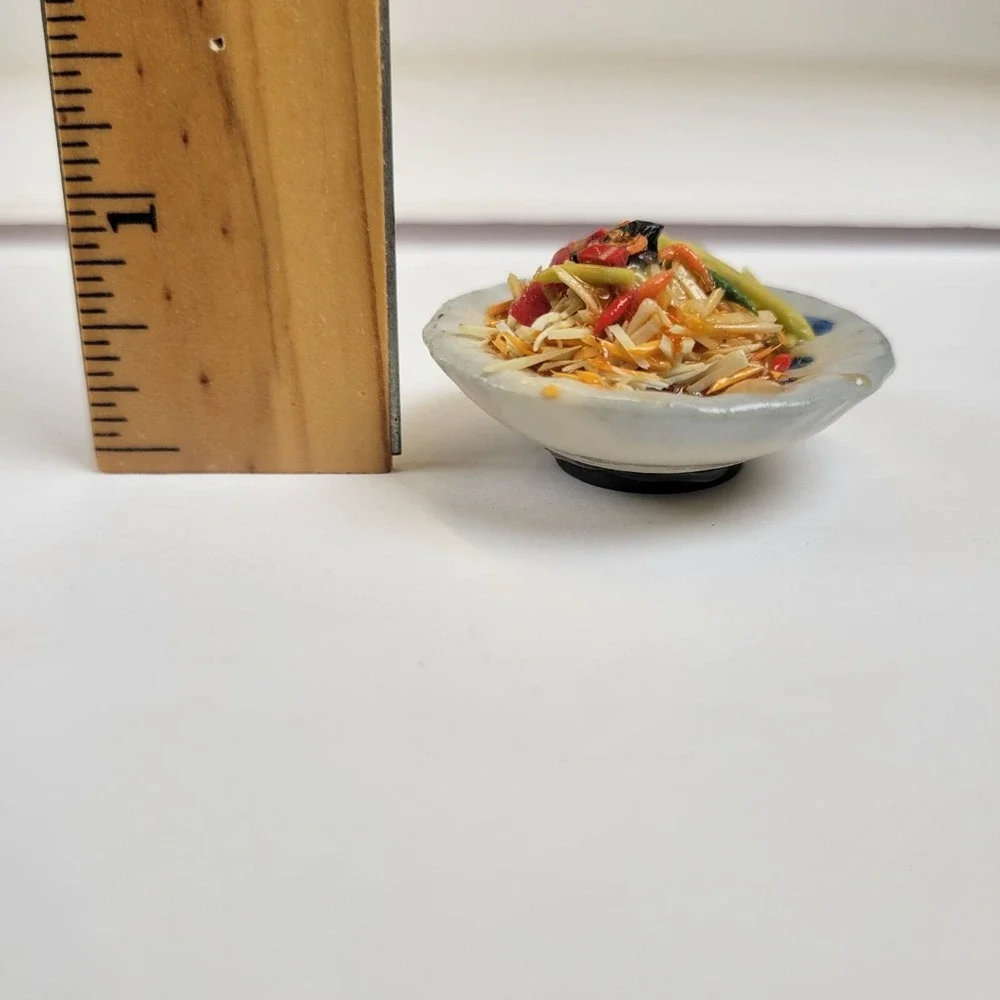 Miniature Thai Papaya Salad Som Tum Fridge Magnet Realistic Food Decor 1.5 Inch